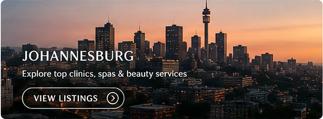 Johannesburg city skyline at sunset